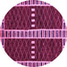 Round Abstract Pink Modern Rug, abs322pnk