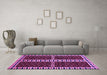 Machine Washable Abstract Purple Modern Area Rugs in a Living Room, wshabs322pur