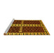 Sideview of Machine Washable Abstract Yellow Modern Rug, wshabs322yw