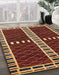 Machine Washable Abstract Dark Red Rug in a Family Room, wshabs322