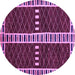 Round Machine Washable Abstract Purple Modern Area Rugs, wshabs322pur