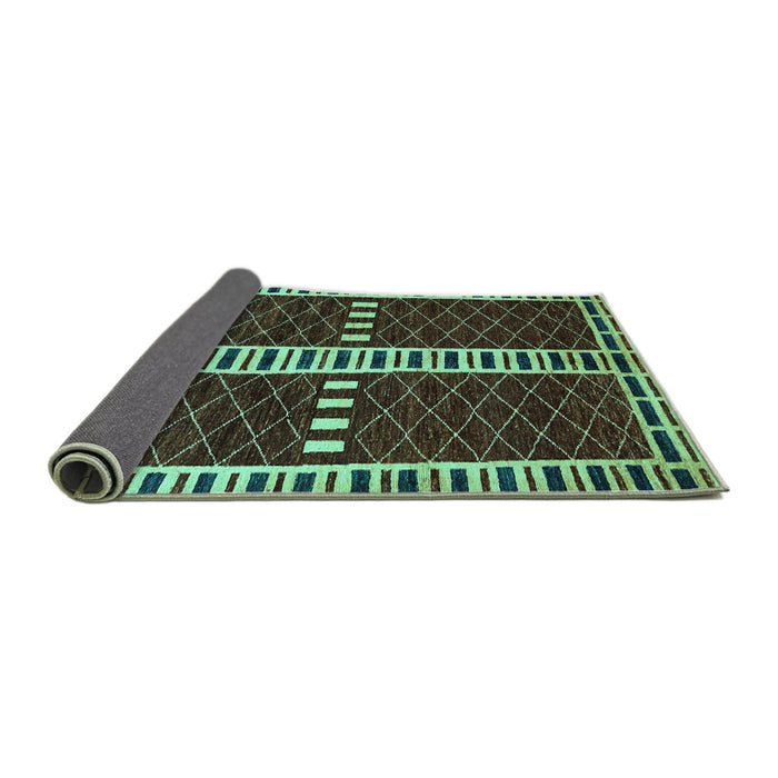 Sideview of Abstract Turquoise Modern Rug, abs322turq