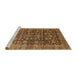 Sideview of Machine Washable Abstract Saddle Brown Rug, wshabs3230