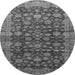 Round Oriental Gray Traditional Rug, abs3230gry