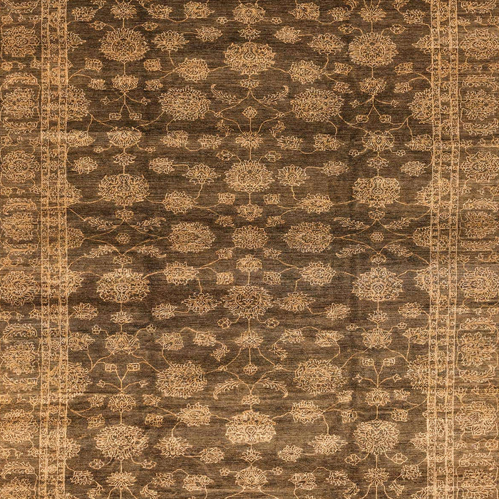 Machine Washable Abstract Saddle Brown Rug, wshabs3230