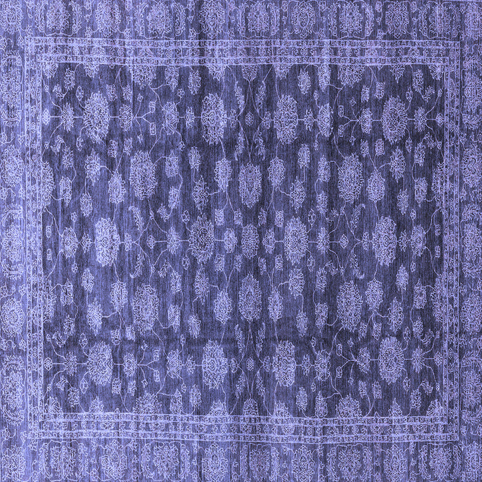 Square Machine Washable Oriental Blue Traditional Rug, wshabs3230blu