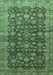 Machine Washable Oriental Turquoise Traditional Area Rugs, wshabs3230turq