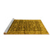 Sideview of Machine Washable Oriental Yellow Traditional Rug, wshabs3230yw