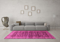 Machine Washable Oriental Pink Traditional Rug, wshabs3230pnk