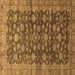 Square Oriental Brown Traditional Rug, abs3230brn