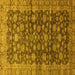 Square Oriental Yellow Traditional Rug, abs3230yw