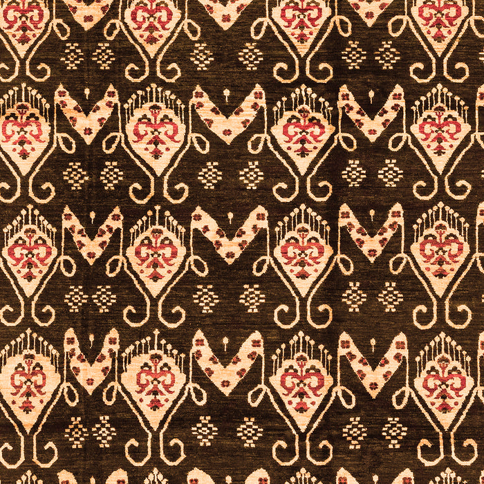 Machine Washable Abstract Orange Modern Area Rugs, wshabs3231org