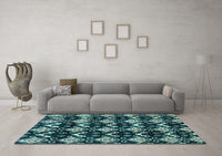 Machine Washable Abstract Light Blue Modern Rug, wshabs3231lblu