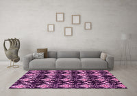 Machine Washable Abstract Pink Modern Rug, wshabs3231pnk