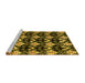 Sideview of Machine Washable Abstract Yellow Modern Rug, wshabs3231yw