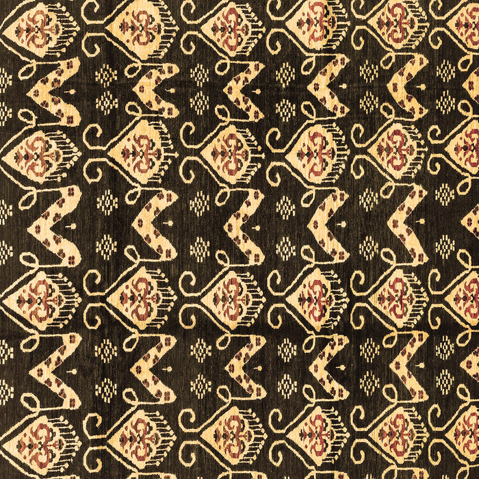 Square Machine Washable Abstract Brown Modern Rug, wshabs3231brn