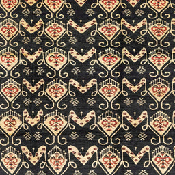Square Machine Washable Abstract Brown Rug, wshabs3231