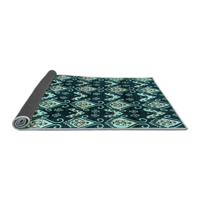 Sideview of Abstract Light Blue Modern Rug, abs3231lblu