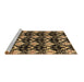 Sideview of Machine Washable Abstract Brown Modern Rug, wshabs3231brn