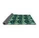 Sideview of Abstract Turquoise Modern Rug, abs3231turq