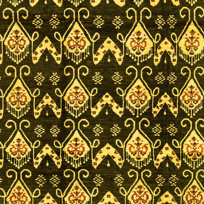 Machine Washable Abstract Yellow Modern Rug, wshabs3231yw