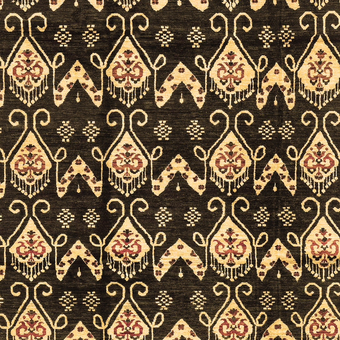 Machine Washable Abstract Brown Modern Rug, wshabs3231brn