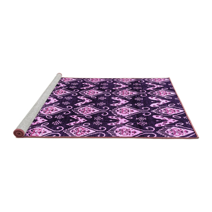 Sideview of Machine Washable Abstract Purple Modern Area Rugs, wshabs3231pur