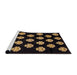 Sideview of Machine Washable Abstract Sienna Brown Rug, wshabs3232