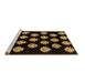 Sideview of Machine Washable Abstract Brown Modern Rug, wshabs3232brn