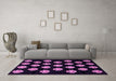 Machine Washable Abstract Purple Modern Area Rugs in a Living Room, wshabs3232pur