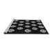 Sideview of Machine Washable Abstract Gray Modern Rug, wshabs3232gry