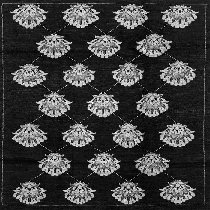Square Machine Washable Abstract Gray Modern Rug, wshabs3232gry