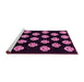 Sideview of Machine Washable Abstract Pink Modern Rug, wshabs3232pnk