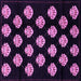 Square Machine Washable Abstract Purple Modern Area Rugs, wshabs3232pur