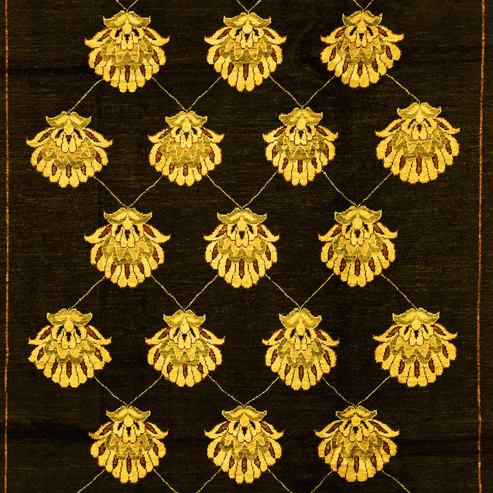 Abstract Yellow Modern Rug, abs3232yw