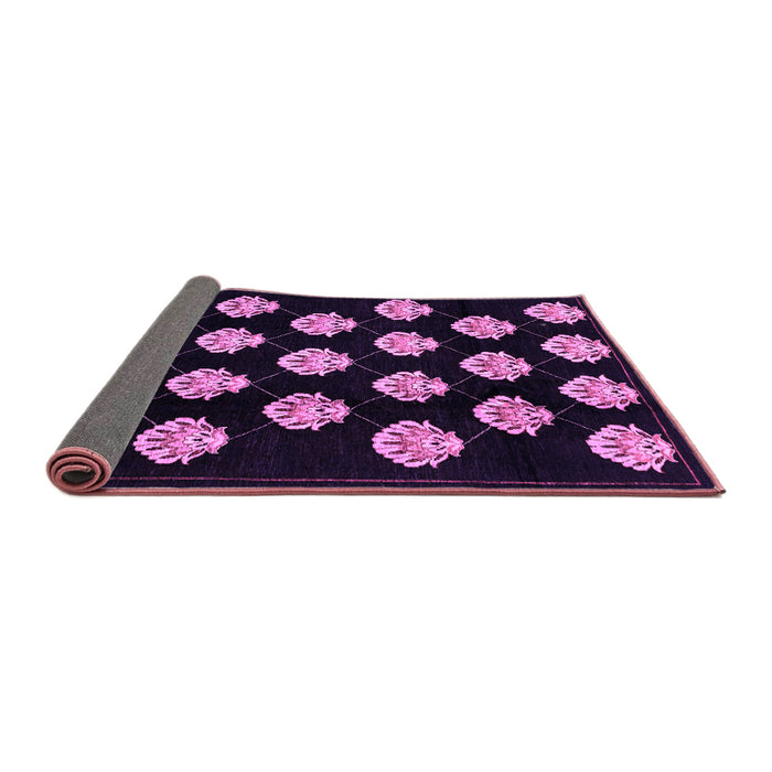 Sideview of Abstract Purple Modern Rug, abs3232pur