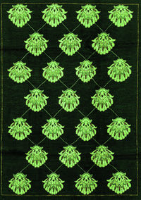 Abstract Green Modern Rug, abs3232grn