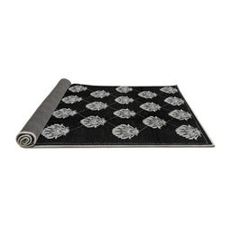 Sideview of Abstract Gray Modern Rug, abs3232gry