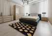 Abstract Sienna Brown Modern Rug in a Bedroom, abs3232