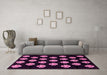 Machine Washable Abstract Pink Modern Rug in a Living Room, wshabs3232pnk