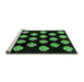 Sideview of Machine Washable Abstract Emerald Green Modern Area Rugs, wshabs3232emgrn