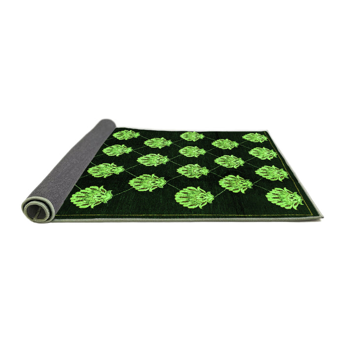 Sideview of Abstract Green Modern Rug, abs3232grn