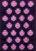 Machine Washable Abstract Purple Modern Area Rugs, wshabs3232pur