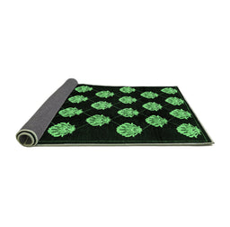 Sideview of Abstract Emerald Green Modern Rug, abs3232emgrn