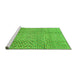 Sideview of Machine Washable Abstract Green Modern Area Rugs, wshabs3233grn