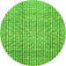 Round Abstract Green Modern Rug, abs3233grn