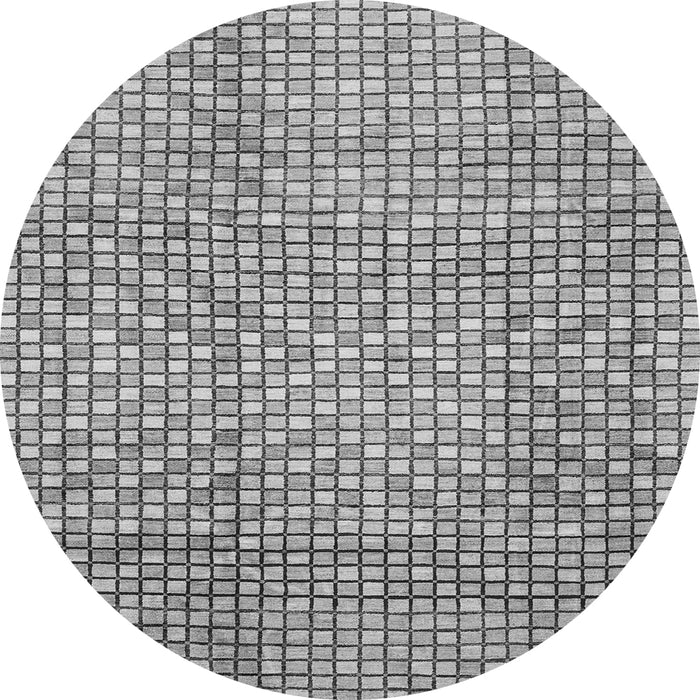 Round Machine Washable Abstract Gray Modern Rug, wshabs3233gry