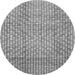 Round Machine Washable Abstract Gray Modern Rug, wshabs3233gry