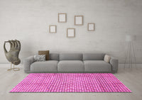 Machine Washable Abstract Pink Modern Rug, wshabs3233pnk