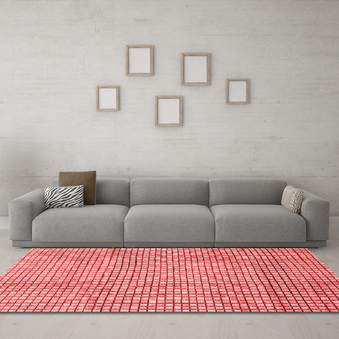 Modern Red Washable Rugs